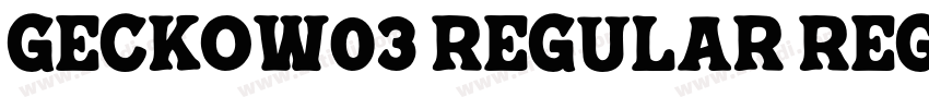 GeckoW03 Regular Reg字体转换